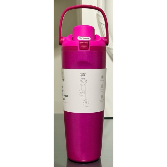Owala 30oz FreeSip Sway Water Bottle, READ MY LIPS PINK, VALENTINE’S - Picture 3 of 5